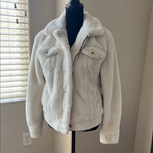 Levi's White Faux Fur Jacket